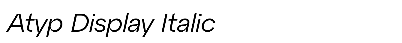 Atyp Display Italic image